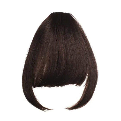 Miniatura 2 de Vivica A. Fox Flequillo frontal con broche, 100% cabello humano, flequillo con clip, flequillo frontal a presión para un peinado rápido, flequillo