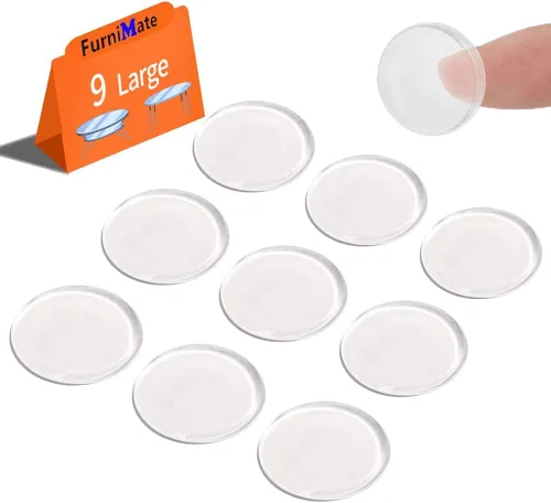 Miniatura 12 de 4 piezas de topes largos para muebles - Protectores de pared, tope de puerta de refrigerador, 5.5x0.7x0.2 pulgadas