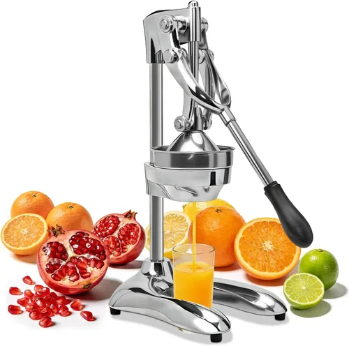 Exprimidor manual, prensador manual de acero inoxidable resistente, exprimidor de limón para granadas, naranja, lima