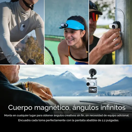 Miniatura 4 de Insta360 GO 3S - 128 GB Blanca 4K Cámara de vlog portátil pequeña, POVs con manos libres, montaje en cualquier lugar, estabilización, vida útil