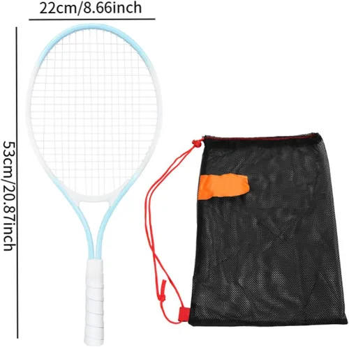 Miniatura 5 de Colaxi Raqueta de tenis para niños, 21 pulgadas, marco de aleación de hierro, agarre antideslizante, equipo de tenis para parque recreativo patio