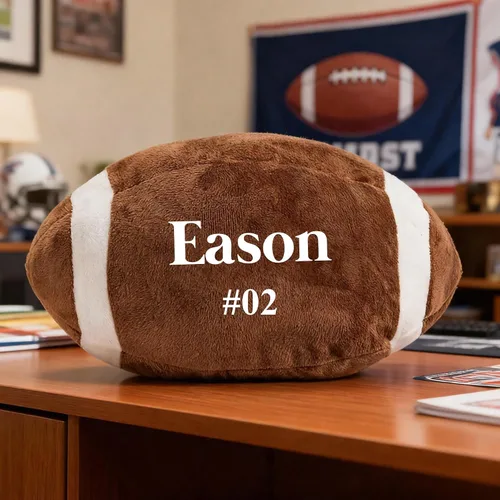 Miniatura 4 de Mostop Almohada de fútbol personalizada con nombre y número personalizados, regalos de cumpleaños de Navidad para niños, papá, deportes, atletas