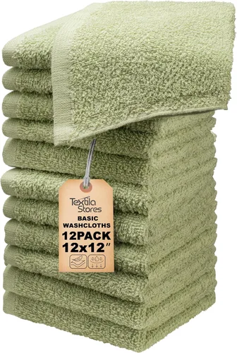 Miniatura 14 de Toallas de baño básicas medianas de 24 x 48 pulgadas, paquete de 6, color beige, suaves y absorbentes, toallas de algodón multiusos para baño, spa
