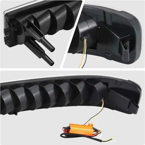 Miniatura 6 de DNA MOTORING Par de luces de señal de giro LED DRL de arranque secuencial para parachoques Compatible con Chevy GMC Express Savana 1500 03-14