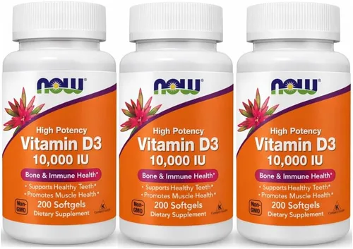Miniatura 8 de NOW Foods Suplementos, Vitamina D-3 10,000 UI, Máxima Potencia, Soporte Estructural*, 200 Cápsulas Blandas