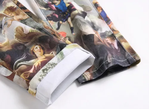 Miniatura 143 de Baylvn - Pantalones de mezclilla entallados y estampados para hombre con corte recto