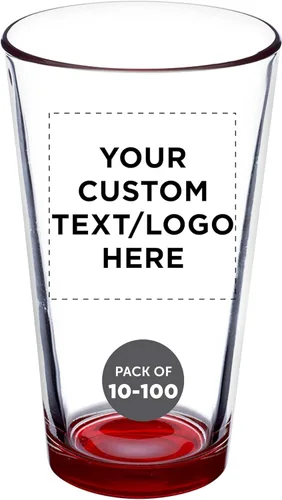 Miniatura 12 de DISCOUNT PROMOS Juego de 10 vasos de cerveza de 16 onzas, paquete a granel, cristalería resistente para restaurantes, base gruesa y paredes, En
