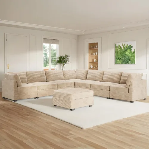 Miniatura 12 de Sofá Seccional Modular Sofá Nube - Sofás Seccionales Cómodos de Gran Tamaño en Forma de L para Sala de Estar, Sofá Cama Sleeper Convertible