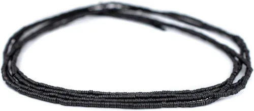Miniatura 3 de The Bead Chest Cuentas Heishi dobles negras de medianoche (0.079 in)