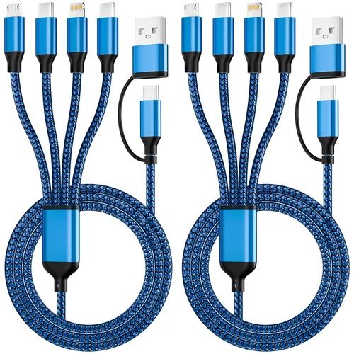 Miniatura 12 de Cable divisor USB C multi carga para múltiples dispositivos, cable de carga rápido 4 en 1, cable de carga de teléfono USB C trenzado con 4