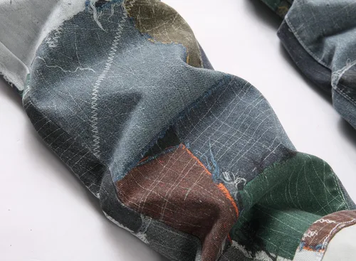 Miniatura 190 de Enrica Pantalones vaqueros estampados casuales para hombre