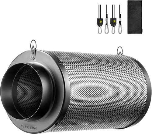 Miniatura 8 de VIVOSUN Filtro de carbono de aire de 4 pulgadas con control de olor con carbón virgen australiano para ventilador en línea, limpiador de olores