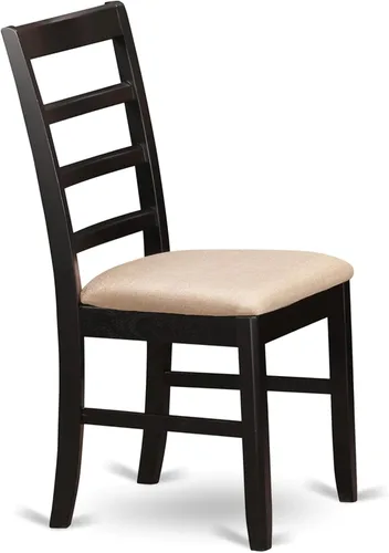 Miniatura 4 de East West Furniture PFC-CAP-C Parfait - Sillas de comedor para cocina, sillas de madera tapizadas de tela de lino, juego de 2, capuchino