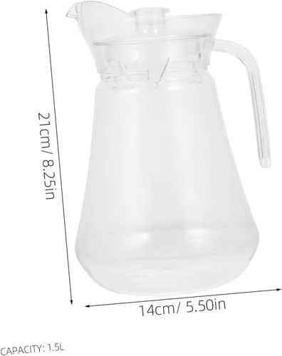 Miniatura 7 de Jarra de bebidas de 1,5 l, jarra de té helado, jugo de leche, jarra inastillable, refrigerador, uso doméstico