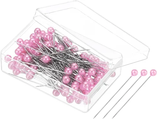 Miniatura 17 de PATIKIL 200 pines rectos de 1.5 pulgadas con cabeza de bola perlada de plástico para tela, decoración, joyería, bricolaje, manualidades y proyectos