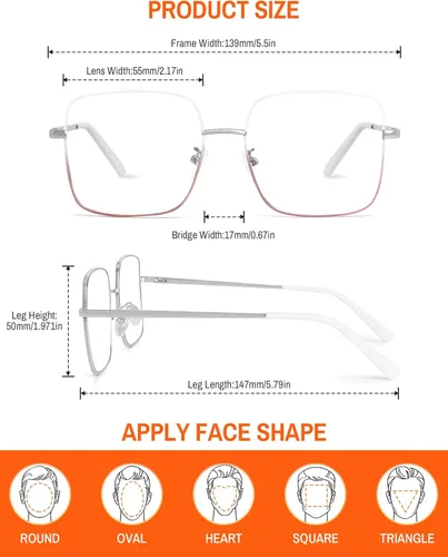 Miniatura 5 de ROWCHIC Blue Light Glasses, Stylish Anti Blue Light Blocking Glasses for Computer Reading, Gaming, TV, Phones