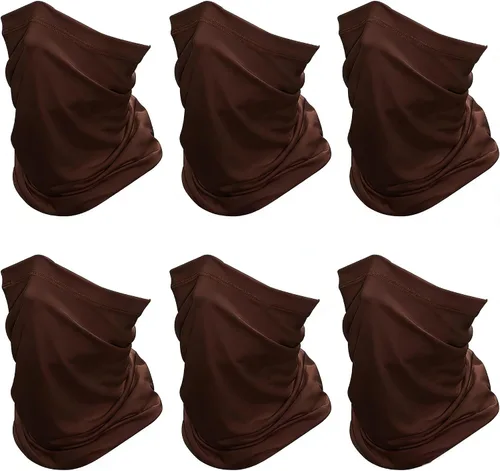 Miniatura 17 de SHEVERCH Paquete de 6 polainas para el cuello, máscara facial, protección solar, máscara facial refrescante, resistente al viento, a prueba