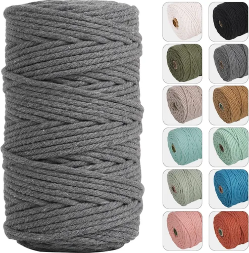 Miniatura 18 de NOANTA Cuerda de macramé de 109 yardas de 109 yardas, cuerda de algodón de color natural para colgar en la pared, ganchos de plantas, manualidades