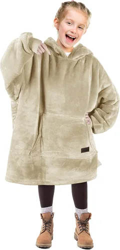 Miniatura 3 de Solaris - Sudadera con capucha tipo manta para niños - Regalo cálido y suave, sudadera de forro polar Sherpa extragrande y acogedora para Latte