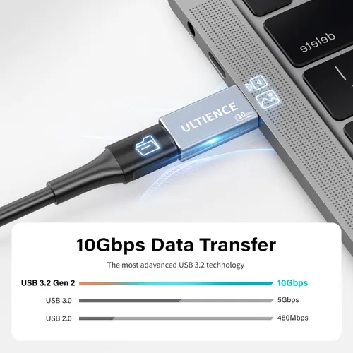 Miniatura 4 de Adaptador USB a USB C de doble cara de 10 Gbps, adaptador tipo C hembra a USB 3.2 macho, carga rápida de 60 W para iPhone 16 15 14 Plus Pro Max