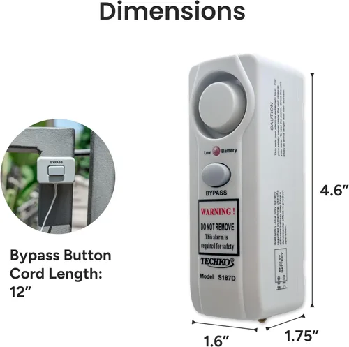 Miniatura 7 de Alarma de piscina segura S187D de Techko