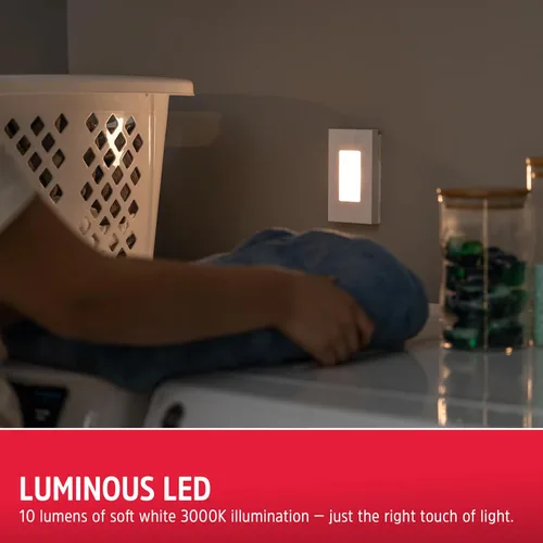 Miniatura 8 de Energizer Luz nocturna enchufable, paquete de 2, cubierta moderna ultradelgada de bajo perfil, luz nocturna LED enchufable a la pared, sensor
