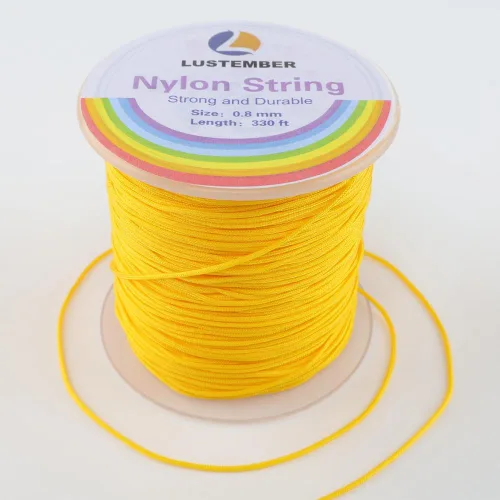 Miniatura 16 de 0.8mm de cuerda de nailon, cuerda fuerte para pulseras, cordón de nailon duradero para fabricación de joyas, pulseras, ensartado de cuentas