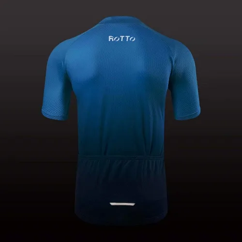 Miniatura 7 de ROTTO Camiseta de ciclismo para hombre, camiseta de manga corta, color degradado