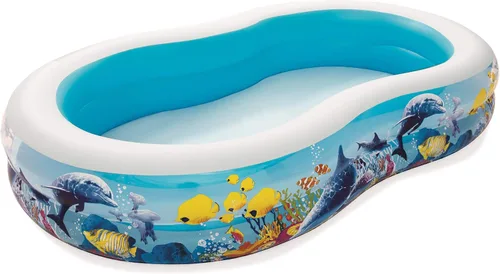 BESTWAY Piscina familiar Mar Ground, 103.1 x 61.8 x 18.1 in, Mehrfarbig