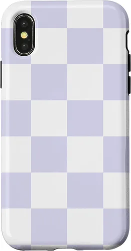 Miniatura 5 de Cute Pastel Lavender Off White Checker Pattern Design Case for iPhone 17