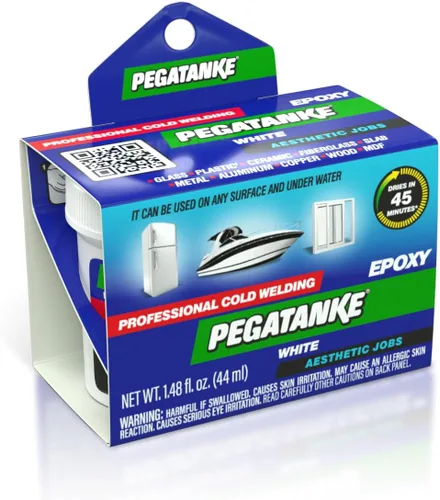 PEGATANKE - Resina epoxi blanca de 2 partes | Adhesivo profesional de soldadura en frío | Pegamento de metal líquido de alta resistencia |