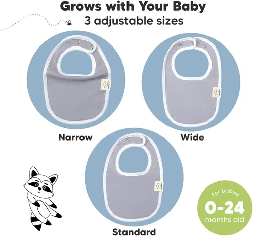 Miniatura 4 de KeaBabies Paquete de 8 baberos orgánicos para niñas y niños y 5 paños de muselina para bebés, niños y niñas, baberos de dentición para niños