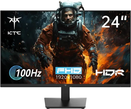 KTC – Monitor de computadora de 24 pulgadas 1080P Full HD, 100Hz HDR10 sin marco, monitor de juegos con Freesync, puertos HDMI y VGA, monitor de PC