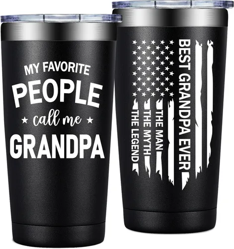 Miniatura 13 de Grifarny Best Dad Ever Gifts – Regalo para el Día del Padre – Regalos de Navidad para papás de parte de hija, hijo, vaso de 20 onzas