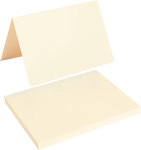 Miniatura 18 de 50 paquetes de tarjetas en blanco Cartulina plegada Tarjetas de agradecimiento en blanco para invitaciones, boda, tarjetas de felicitación, todas