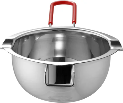 Miniatura 5 de Olla universal de acero inoxidable 18/8, inserto de doble caldera, boquillas dobles, mango resistente al calor, fondo plano, mantequilla derretida