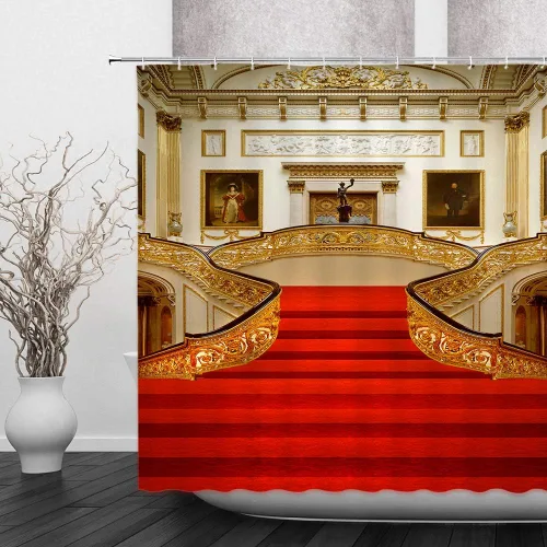 Miniatura 2 de Cortina de ducha de decoración náutica, diseño retro Titanic, estilo europeo, película de arte clásica, decoración de baño, tela de poliéster