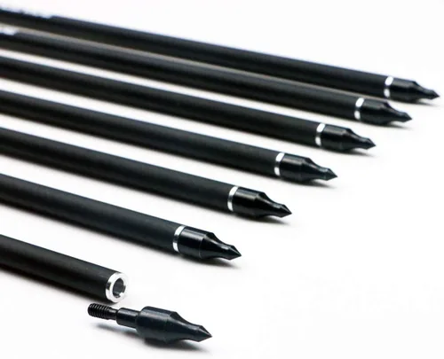Miniatura 5 de Pernos de ballesta de carbono de 20 pulgadas, flechas de caza con paletas de 4 pulgadas y punta de flecha reemplazada (paquete de 12)