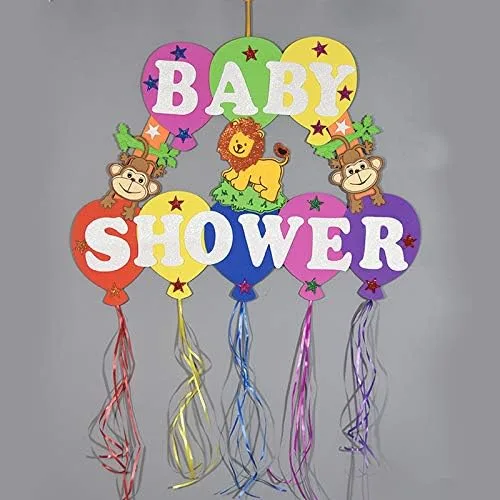 Baby Shower Safari Animales Reino EVA Foam Banner Decoración Cabina Fotos Recuerdos Fiesta Favor Comunión Bautismo Cumpleaños