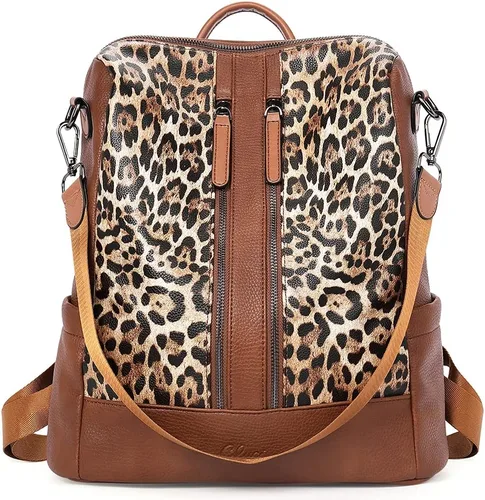 Miniatura 9 de CLUCI - Mochila de cuero para mujer, convertible, grande, para viajar, de diseñadora, moda, casual, bolso de hombro universitario