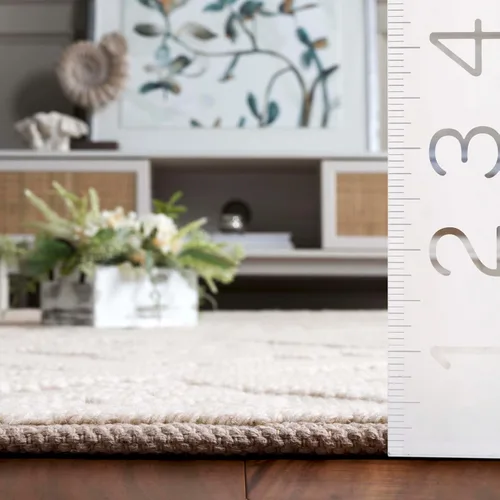 Miniatura 6 de SAFAVIEH Vermont Collection - Alfombra decorativa de 2 pies 3 pulgadas x 4 pies, color marfil, lana hecha a mano, ideal para zonas de alto tráfico