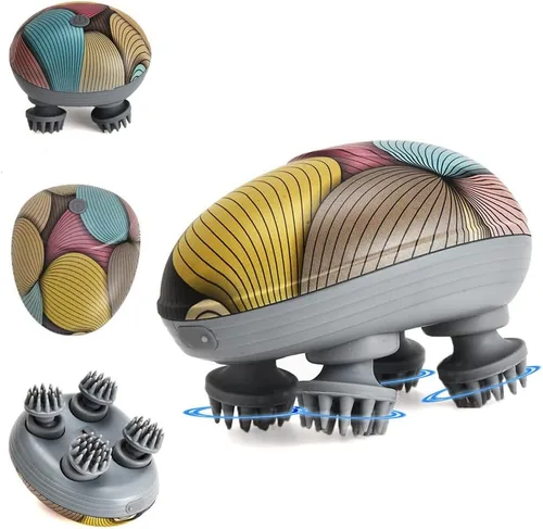 EILISON Masajeador inalámbrico para el cuero cabelludo, masajeador eléctrico de cabeza con masaje de amasamiento, IPX-6 impermeable, portátil,