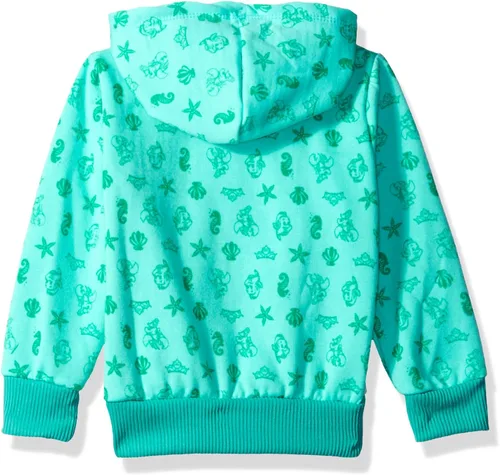 Miniatura 2 de Disney Sudaderas con capucha y cremallera con estampado de sirenita para niña de 2 piezas