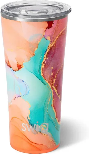 Miniatura 28 de Swig Life - Vaso de 22 oz con aislamiento térmico, vaso de café con tapa, apto para portavasos, apto para lavavajillas, acero inoxidable, taza