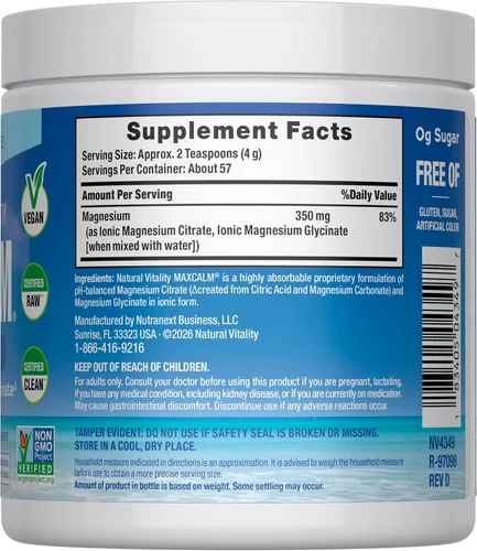 Miniatura 2 de Natural Vitality Original Calm - Mezcla de bebida de magnesio, 8 onzas