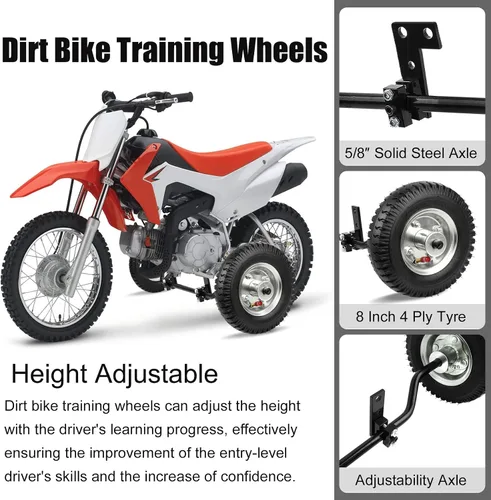 Miniatura 5 de Ruedas de entrenamiento para motocross de 50 cc compatibles con maquinilla de afeitar MX500 MX125 MX400 Honda CRF50 XR50 Z50 Yamaha PW50 TTR50 ktm