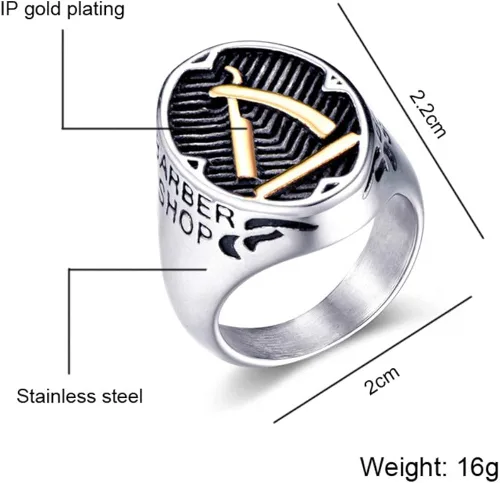 Miniatura 4 de PAURO - Anillo de acero inoxidable para hombre