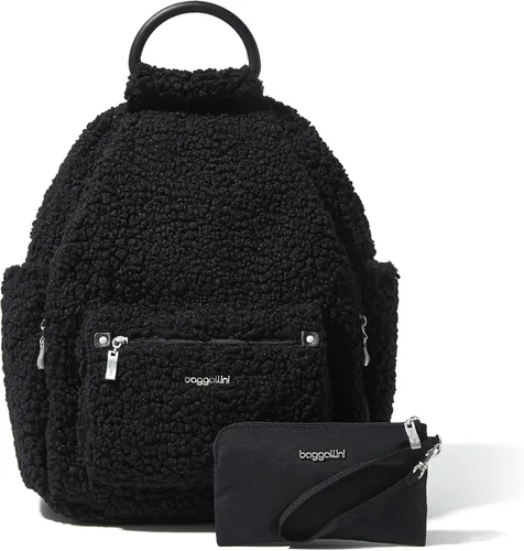 Miniatura 25 de Baggallini Mochila todo el día para mujer con pulsera de teléfono RFID, Negro, talla única