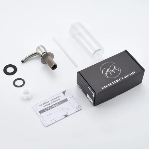 Miniatura 9 de GAGALIFE Dispensador de jabón para fregadero de cocina con botella grande de 17 onzas, dispensador de jabón para fregadero de cocina, recarga desde