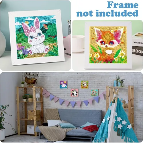 Miniatura 6 de Kits de Arte de Diamante Labeol para Niños, Manualidades para Niñas de 6-8-10-12 años, Arte de Diamante Fácil para Hacerlo Tú Mismo, Adhesivos